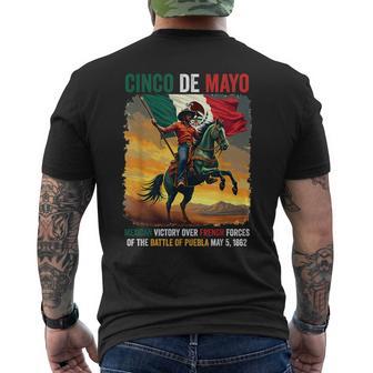 Cinco De Mayo Mexican Battle Of Puebla May 5 1862 Men's T-shirt Back Print | Mazezy