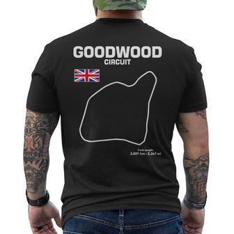 Circuito Famoso Esquema Goodwood Pista Carrera Fan Car Racing Camiseta Hombre Estampado Espalda - Regaloses