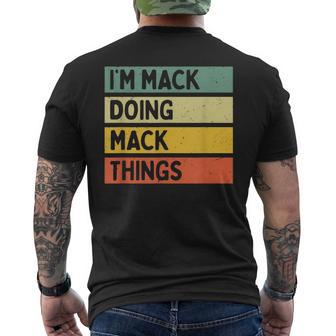 Citazione Personalizzata Divertente I'm Mack Doing Mack Things T-shirt da uomo con stampa posteriore - Novitaregali