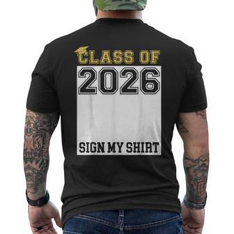 Class Of 2026 Sign My Senior 2026 Graduation Party Men's T-shirt Back Print - Monsterry