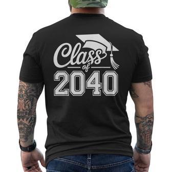 Class Of 2040 Grow With Me Graduation First Day Of School Men's T-shirt Back Print - Thegiftio UK