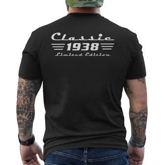 Classic 88 Birthday Decorations 88Yr 1938 88Th Birthday Men's T-shirt Back Print - Thegiftio UK