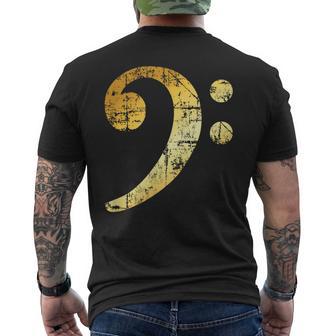Clave De Bajo Amarillointage Bajista Camiseta Hombre Estampado Espalda - Regaloses