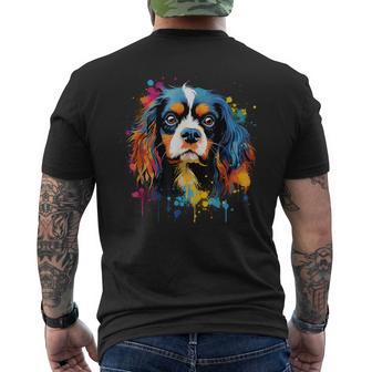 Colorato Cavalier King Charlespaniel Cane T-shirt da uomo con stampa posteriore - Novitaregali