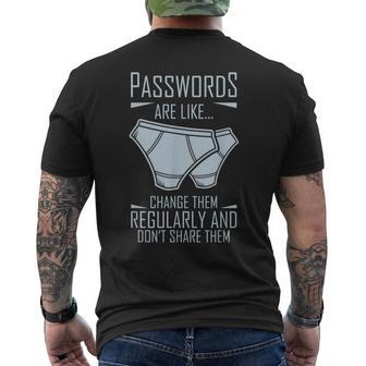 Computer Hacker La Contraseña Deeguridad Cibernéticaon Como Patatas Camiseta Hombre Estampado Espalda - Regaloses