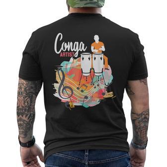 Conga Drum Cuba Musica Tumbadora Drummer Regalo T-shirt da uomo con stampa posteriore - Novitaregali