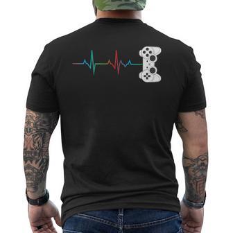 Controlador Gamer Heartbeat Amante De Losideojuegos Retro Camiseta Hombre Estampado Espalda - Regaloses