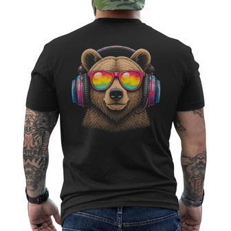 Cool Dj Bear Casque Rétro Années 80 Pour Amateur De Musique T-shirt imprimé au dos - Cadeauxyz