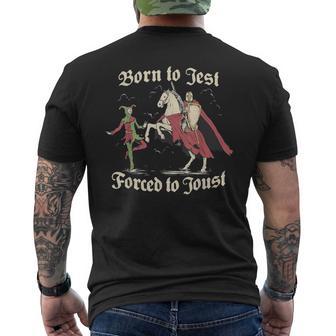 Cool Meme Medieval Vintage Graphic Knights Pun Men's T-shirt Back Print | Mazezy