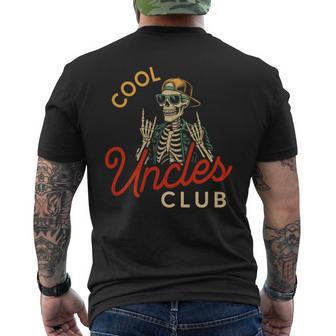 Cool Uncles Club Skeleton Retro Uncle Men Men's T-shirt Back Print - Monsterry