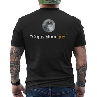 Copy Moon Joy Artemis Ii Viral Space Quote Men's T-shirt Back Print - Monsterry