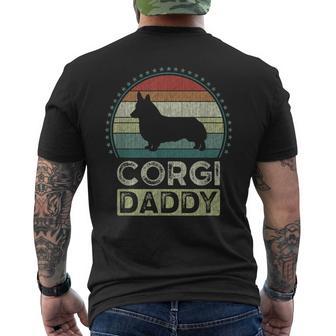 Corgi Daddy Father's Day Welsh Corgi Dad Men's T-shirt Back Print - Thegiftio UK