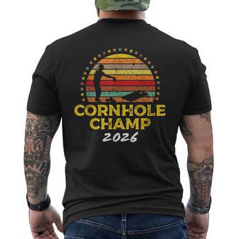 Cornhole Champion 2026 Cornhole Bags Tournament Winner Men's T-shirt Back Print - Thegiftio UK