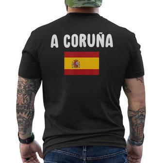 A Coruña Españaouvenir Bandera Españaacaciones España Camiseta Hombre Estampado Espalda - Regaloses