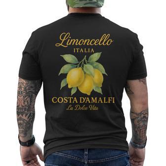 Costa Limoncello D'amalfi Retro Lemon Graphic Italy Lemons Men's T-shirt Back Print - Thegiftio UK