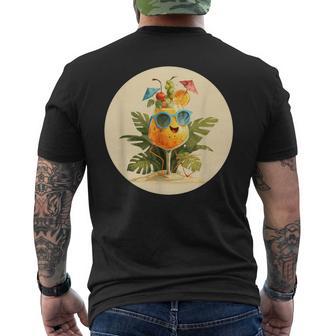 Costume De Cocktailouriant Pour Les Amateurs De Plage T-shirt imprimé au dos - Cadeauxyz