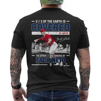 Covered Zach Neto Los Angeles Mlbpa メンズTシャツ バックプリント - Kawaiitshirt