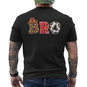 Cowboy Bro Western Rodeo Bambini Compleanno Corrispondenza Famiglia Ragazzi T-shirt da uomo con stampa posteriore - Novitaregali