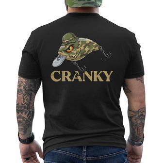 Cranky Crankbait Fishing Lure Camouflage Fathers Day Men's T-shirt Back Print - Thegiftio UK