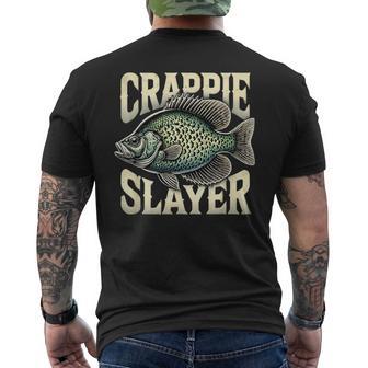 Crappie Slayer Fishing Enthusiast For Anglers Men's T-shirt Back Print - Thegiftio UK