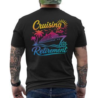 Cruising Into Retirement Cruise Squad Summer Vacation Men's T-shirt Back Print - Monsterry