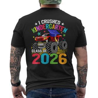 I Crushed Kindergarten Monster Truck Class Of 2026 Graduate Men's T-shirt Back Print - Thegiftio UK