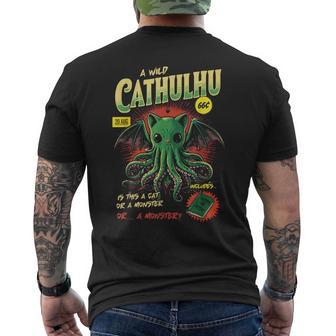 Cthulhu Un Gatoalvaje Cathulhu O Monstruo Horror Cósmico Camiseta Hombre Estampado Espalda - Regaloses
