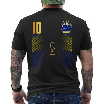 Curacao Flag Curacaoan Pride Lovers Men's T-shirt Back Print - Thegiftio UK