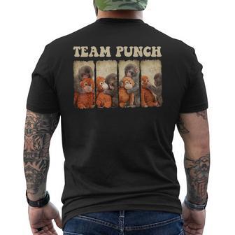 Cute Baby Monkey Punch Team Viral Friend Animal Lover Men's T-shirt Back Print - Thegiftio