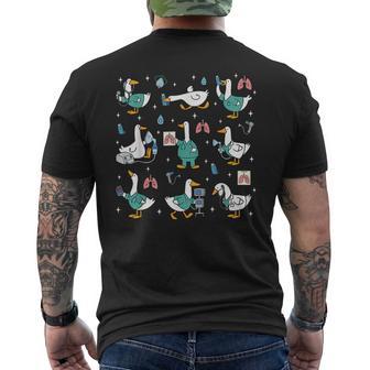 Cute Silly Goose Respiratory Therapist Medical Humor Men's T-shirt Back Print - Thegiftio UK