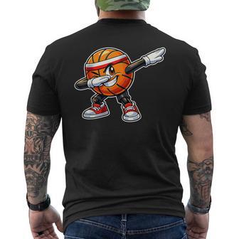 Dabbing Basketball Graphic Men's T-shirt Back Print - Thegiftio UK