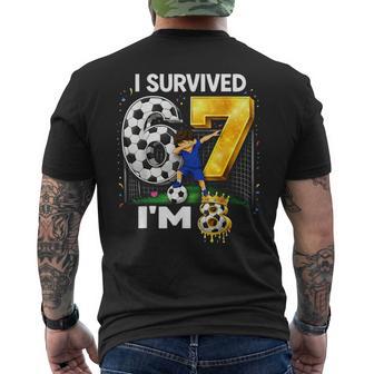 Dabbing I Survived 6 7 Soccer I'm 8 For Boys Kids Men's T-shirt Back Print - Thegiftio UK