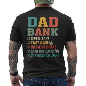 Dad Bank Father's Day No Credit Checks Vintage Daddy Men's T-shirt Back Print - Thegiftio UK