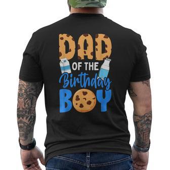 Dad Of The Birthday Boy Milk And Cookies 1St Birthday Men's T-shirt Back Print - Thegiftio UK
