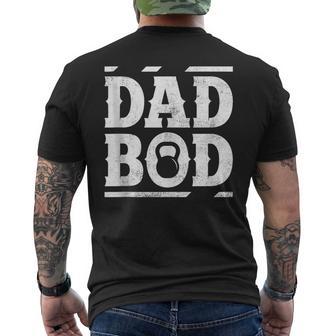 Dad Bod Kettlebell Workout Gym Dad Father's Day Men's T-shirt Back Print - Thegiftio UK