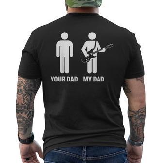Your Dad My Dad Chitarrista Musica Divertente Papà Confronto T-shirt da uomo con stampa posteriore - Novitaregali