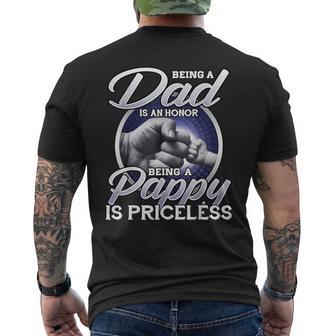 Being A Dad An Honor Being A Pappy Is Priceless Father's Day Men's T-shirt Back Print - Thegiftio UK