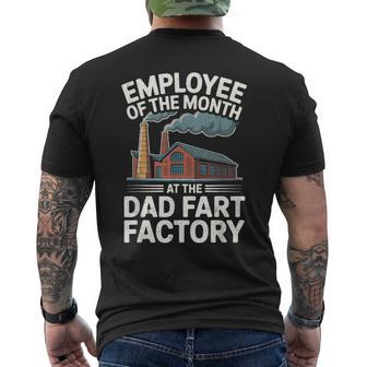 Dad Joke Employee Of The Month At The Dad Fart Factory Men's T-shirt Back Print - Thegiftio UK
