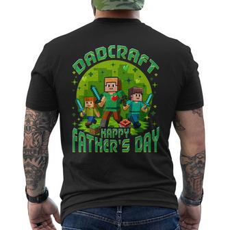 Dad Pixel Gaming Father's Day Men's T-shirt Back Print - Monsterry