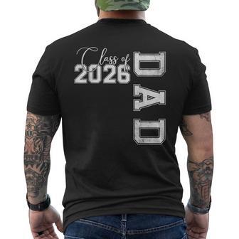 Dad Senior 2026 Proud Dad Of A Class Of 2026 Graduate Father Men's T-shirt Back Print - Monsterry
