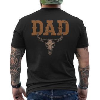 Dad Skull Fathers Day Western Rodeo Family Matching Men's T-shirt Back Print | Seseable UK