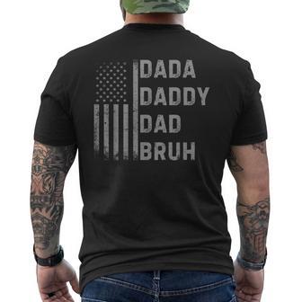 Dada Daddy Dad Bruh Joke Fathers Day For Dads Men's T-shirt Back Print - Monsterry