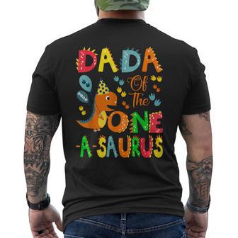 Dada Of The One-A-Saurus 1St Birthday Boy Dinosaur Lover Men's T-shirt Back Print - Thegiftio UK