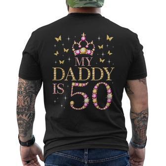 My Daddy Is 50 Years Old 50Th Father's Birthday Men's T-shirt Back Print - Thegiftio UK