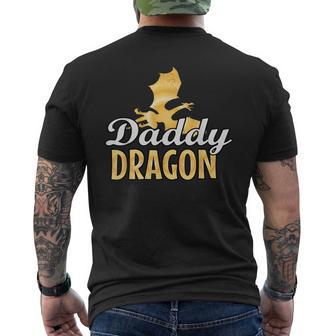 Daddy Dragon Lover Father's Day Men's T-shirt Back Print - Thegiftio UK