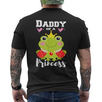 Daddy Of A Princess Fathers Day Dad Frog Saying Men's T-shirt Back Print - Monsterry UK