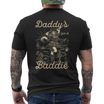 Daddy's Got A Baddie Vintage Cowgirl Men's T-shirt Back Print | Seseable CA