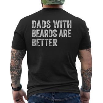 Dads With Beards Are Better Father's Day Dad Jokes Men's T-shirt Back Print - Thegiftio