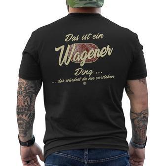 Das Ist Ein Wagener Ding ファニー ファミリー ワーグナー メンズTシャツ バックプリント - Kawaiitshirt