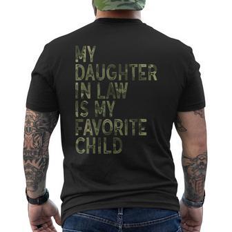 My Daughter In Law Is My Favorite Child Dad Camo Men's T-shirt Back Print - Monsterry
